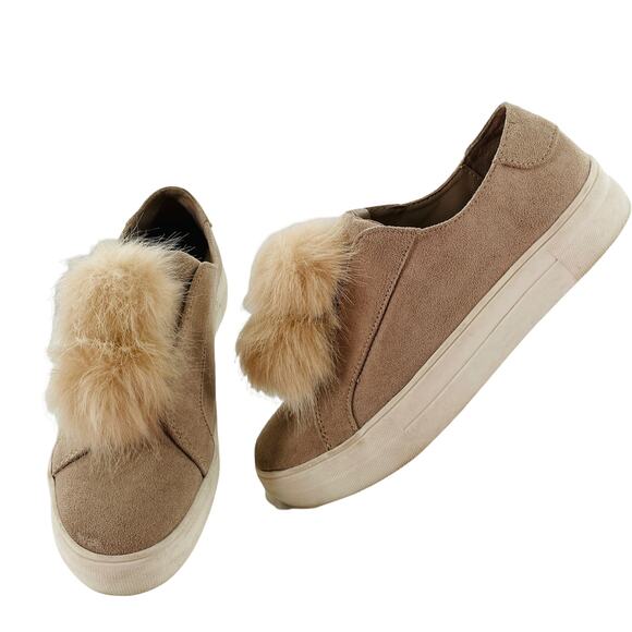 CANDIE'S Pom Pom Platform Slip on Sneakers 8.5 - Picture 2 of 12